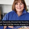 Ina Garten Recently Shared Her favorite Dessert Recipe That Can Be Made Ahead Of Time